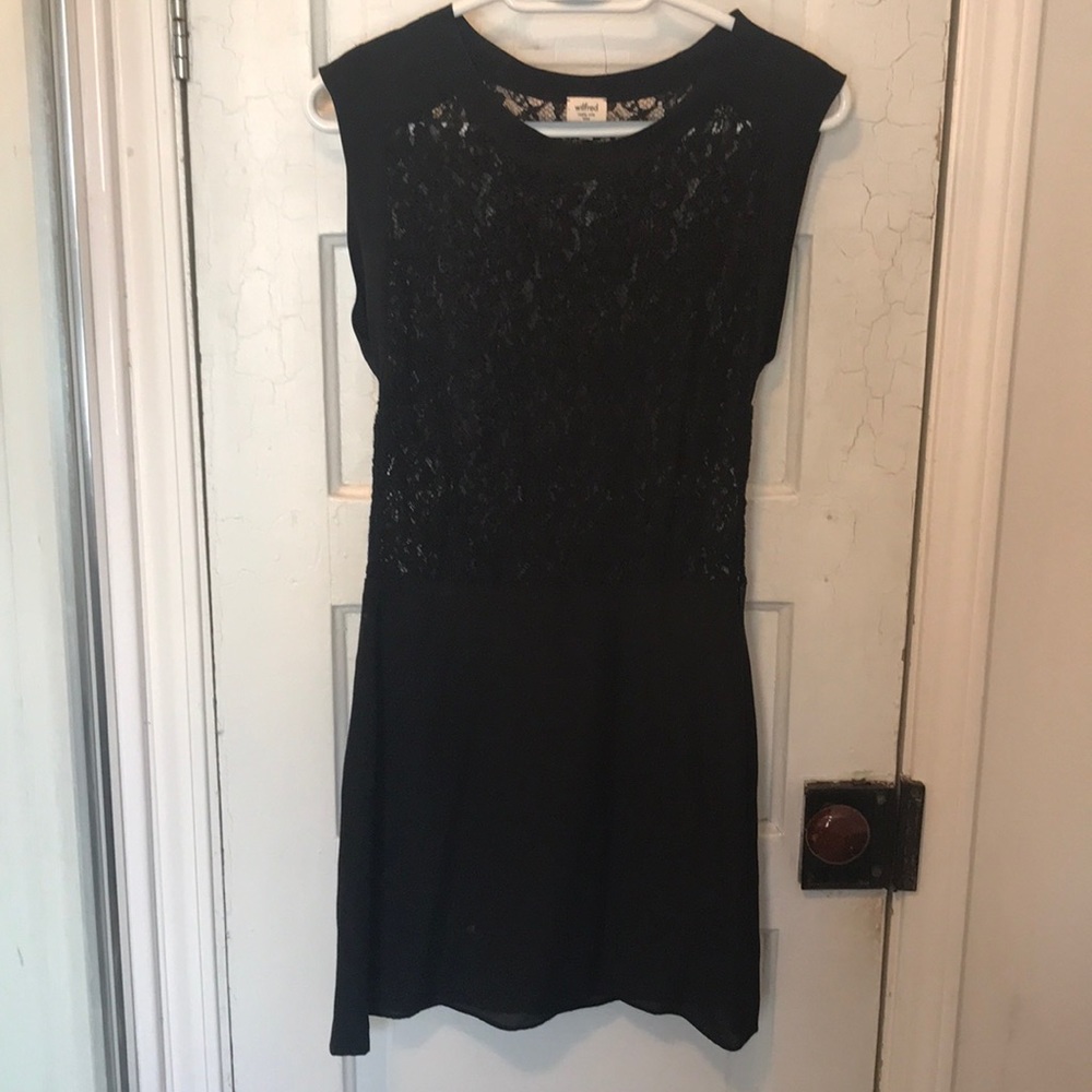 Wilfred silk black dress